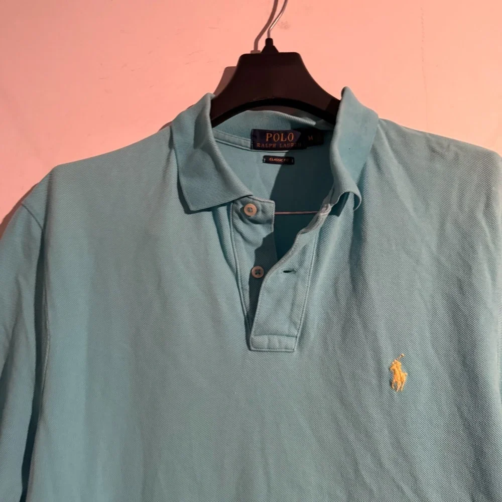 Polo Ralph‎ Lauren Mens Blue Medium Yellow PONY Classic Fit Academia Preppy